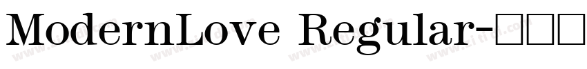 ModernLove Regular字体转换